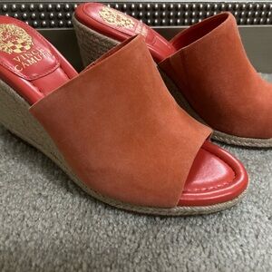 Vince Camuto Coral Suede Espadrille Wedge Mule
